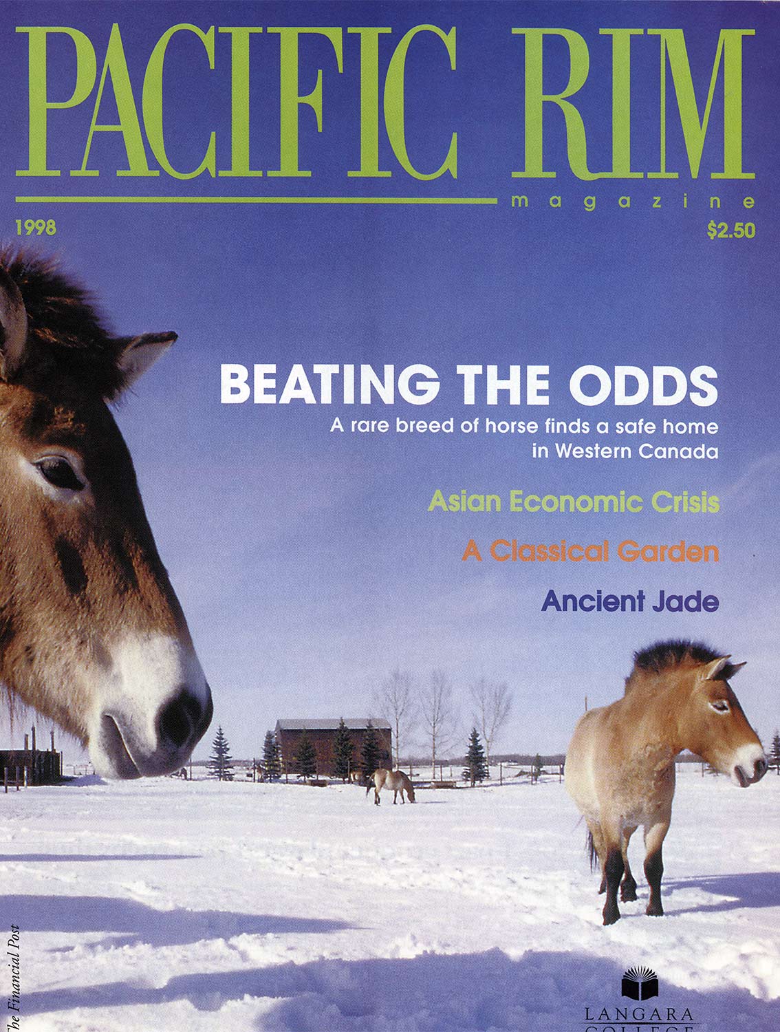 1998 Pacific Rim Cover. "Beating the odds." Cover Story. Image of rare horse breeds.