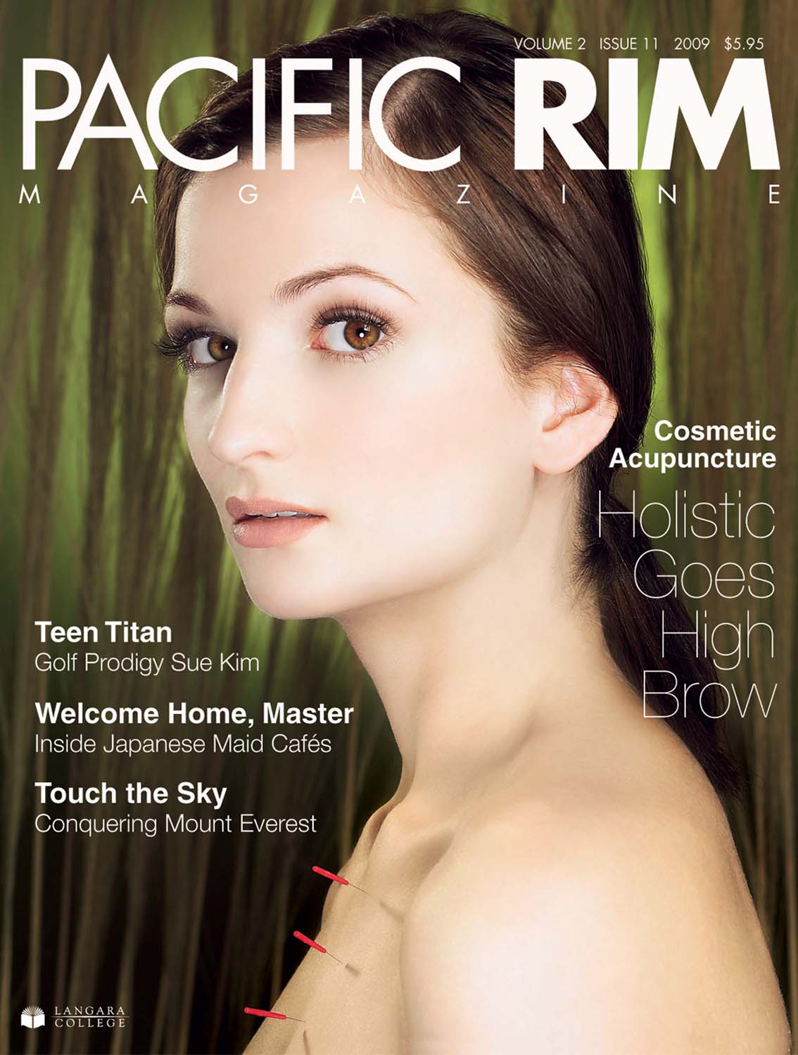 2009 Pacific Rim Cover. "Cosmetic Acupuncture" Cover story. Image of woman's face.