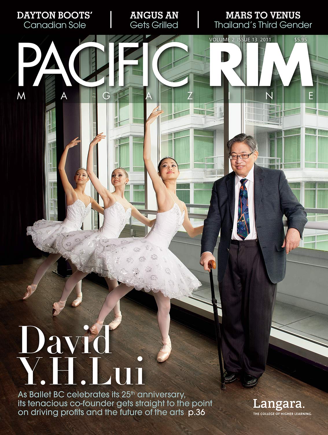 2011 Cover of Pacific Rim. Image of David Y.H. Lui and three ballerinas.