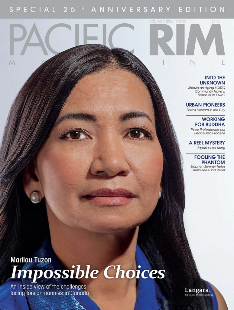 2013 Pacific Rim Cover, "Impossible Choices" Cover Story. Image of Marilou Tuzon.