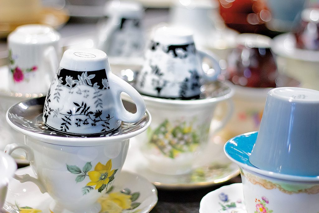 Decorative teacups.